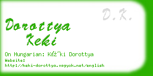 dorottya keki business card